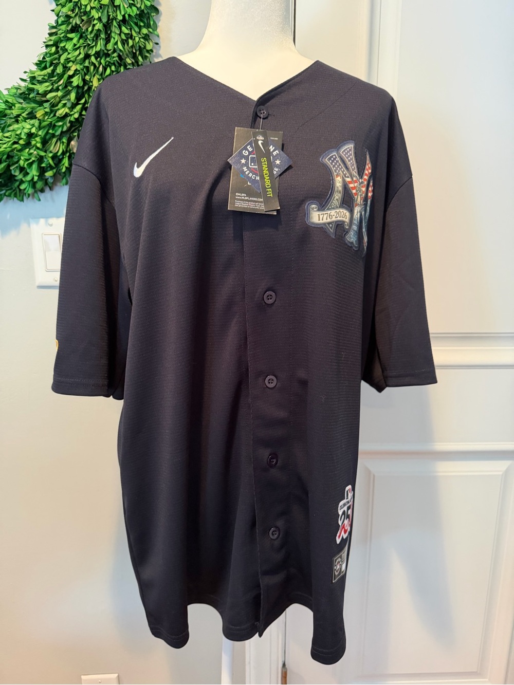 Nike Men’s Aaron Jude Baseball Jersey Embroidered Team Patches America 250th NWT